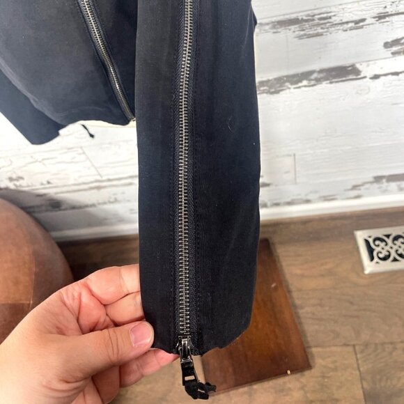 MARRAKECH Anthropologie Mollie Ryder Full Zip Moto Style Jacket Black Size S EUC - Picture 4 of 6